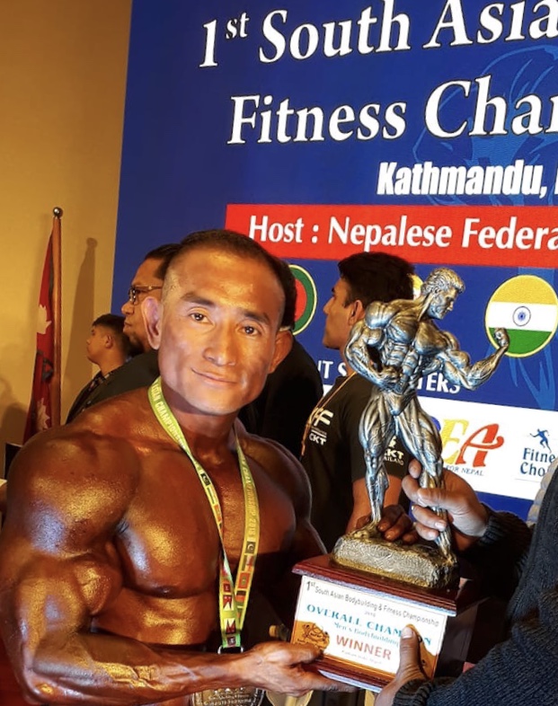 Umesh Rai from Nepal won the South Asian body building championship