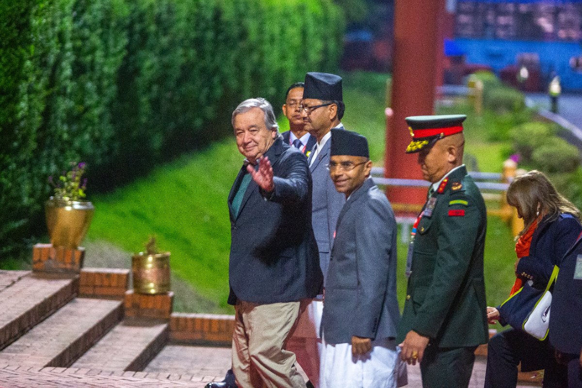 United Nations Secretary-General Antonio Guterres Embarks on Four-Day Visit to Nepal